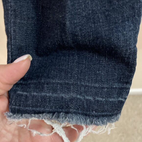 Hudson Skinny Ankle Jeans Krista Womens Size 30 Dark Wash Raw Hem Bloke Designer - Picture 4 of 12